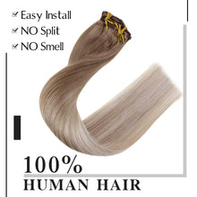 Load image into Gallery viewer, Balayage Clip in Human Hair Extensions Real Human Hair hair extension Wig Store
