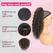 Load image into Gallery viewer, Long Kinky Curly Ponytail Extension for Women 18Inch
