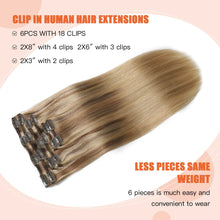 Load image into Gallery viewer, Silky Straight Clip in Remy Hair Extensions for Women

