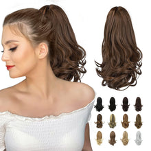 Load image into Gallery viewer, Synthetic Clip in Claw Hair Extension 13&quot; Ponytail Extension Long Curly Ponytail
