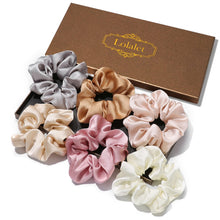 Load image into Gallery viewer, Silk Hair Ties Scrunchies Gift Set -6 Pack
