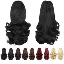 Load image into Gallery viewer, Straight Natural Looking ponytail extension, claw clip
