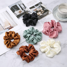 Load image into Gallery viewer, Silk Hair Ties Scrunchies Gift Set -6 Pack
