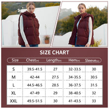 Load image into Gallery viewer, Women&#39;S Puffer Vest With Pockets &amp; Removable Hood
