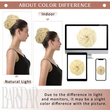 Load image into Gallery viewer, Straight Hair Bun Ponytail Extension, Elastic Scrunchie
