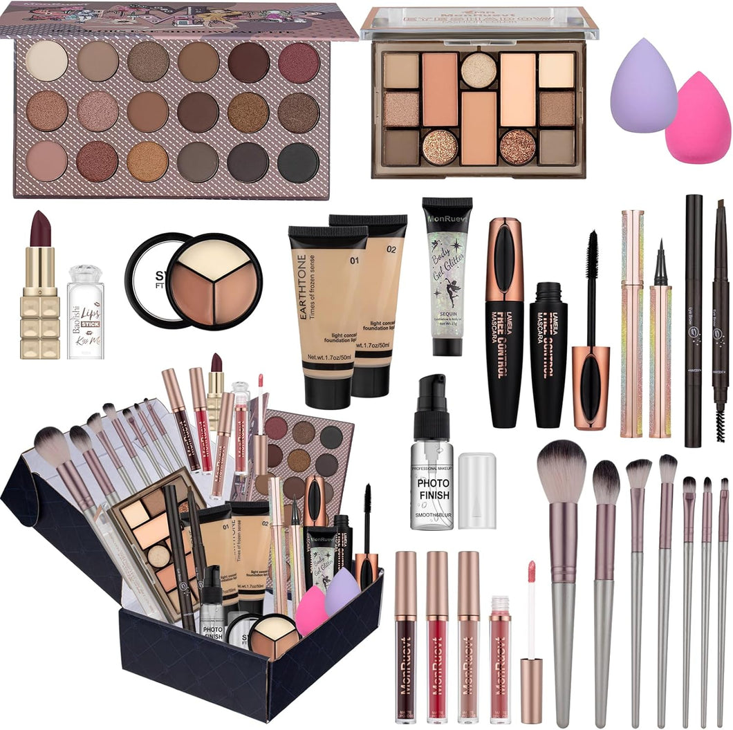 Monruevt All-In-One Teen Makeup Kit with 18 Eyeshadows