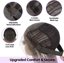 Load image into Gallery viewer, 13x6 Lace Front Wig Straight 26 Inch Highlight Platinum Blonde Synthetic
