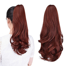 Load image into Gallery viewer, Straight Natural Looking ponytail extension, claw clip
