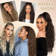 Load image into Gallery viewer, 30‑Inch Medium Brown Claw Clip Ponytail Extension – Voluminous Synthetic Hair
