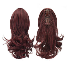 Load image into Gallery viewer, Synthetic Clip in Claw Hair Extension 13&quot; Ponytail Extension Long Curly Ponytail
