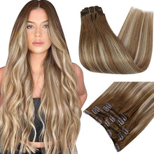 Load image into Gallery viewer, Balayage Clip in Human Hair Extensions Real Human Hair hair extension Wig Store
