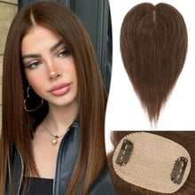 Load image into Gallery viewer, Human Hair Topper Crown Topper Hair Piece for Women 6X9 cm Base

