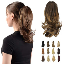 Load image into Gallery viewer, Synthetic Clip in Claw Hair Extension 13&quot; Ponytail Extension Long Curly Ponytail
