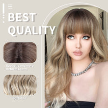 Load image into Gallery viewer, Heat Friendly Ash Blonde Wig with Full Fringe
