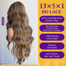 Load image into Gallery viewer, wavy wig with middle part
