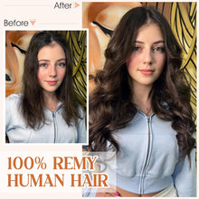 Load image into Gallery viewer, Premium 16 Inch S-noilite Halo Hair Extensions Golden Brown Bleach Blonde
