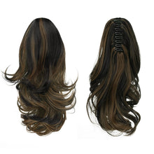 Load image into Gallery viewer, Synthetic Clip in Claw Hair Extension 13&quot; Ponytail Extension Long Curly Ponytail
