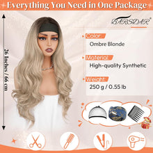 Load image into Gallery viewer, 26 inch synthetic wavy headband wig Canada
