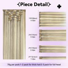 Load image into Gallery viewer, Remy Human Hair Clip-in Hair Extensions
