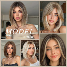 Load image into Gallery viewer, Highlight Gradient Shoulder-Length Straight Bob Synthetic Wig
