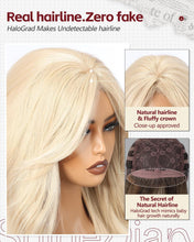 Load image into Gallery viewer, Long Wavy Wig With Bangs PuffPro Voluminous High Crown 4x4 Parting
