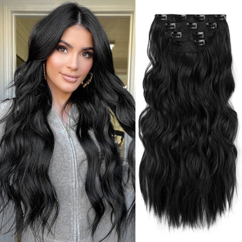 Synthetic 4PCS Clip in Hair Extensions