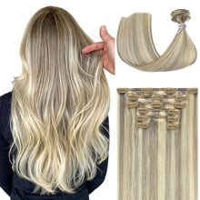Load image into Gallery viewer, Remy Human Hair Clip-in Hair Extensions
