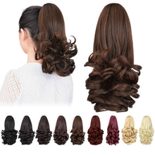 Load image into Gallery viewer, Straight Natural Looking ponytail extension, claw clip
