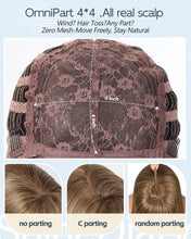 Load image into Gallery viewer, Straight Wig With Bangs 26" PuffPro Voluminous High Crown 4x4 Parting
