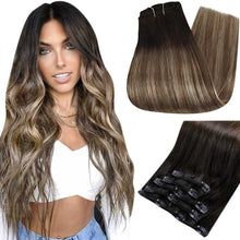 Load image into Gallery viewer, Balayage Clip in Human Hair Extensions Real Human Hair hair extension Wig Store
