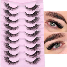 Load image into Gallery viewer, Mink Lashes DD Curl Russian Strip Lashes
