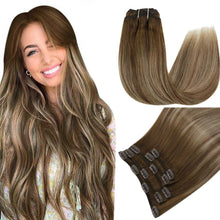 Load image into Gallery viewer, Balayage Clip in Human Hair Extensions Real Human Hair hair extension Wig Store
