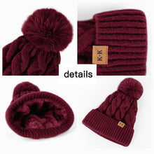 Load image into Gallery viewer, Fleece Knitted Winter Hat
