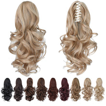 Load image into Gallery viewer, Straight Natural Looking ponytail extension, claw clip
