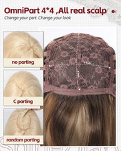 Load image into Gallery viewer, Long Wavy Wig With Bangs PuffPro Voluminous High Crown 4x4 Parting
