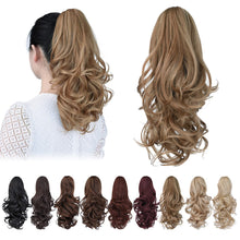 Load image into Gallery viewer, Straight Natural Looking ponytail extension, claw clip
