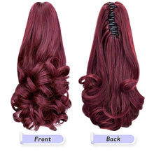 Load image into Gallery viewer, Straight Natural Looking ponytail extension, claw clip
