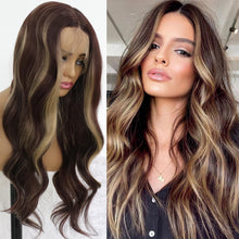 Load image into Gallery viewer, Blonde Reddish Brown Synthetic Lace Front Wig
