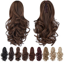 Load image into Gallery viewer, Straight Natural Looking ponytail extension, claw clip
