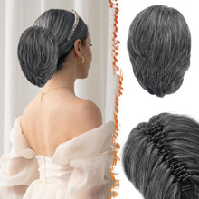 Load image into Gallery viewer, Straight Hair Bun Extension - 8 Inch Claw Clip
