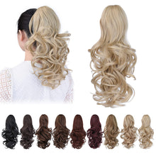 Load image into Gallery viewer, Straight Natural Looking ponytail extension, claw clip
