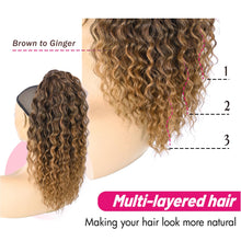 Load image into Gallery viewer, Long Kinky Curly Ponytail Extension for Women 18Inch
