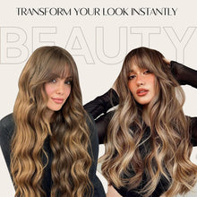 Load image into Gallery viewer, Women’s Wavy Blonde Clip‑On Hair Topper – 20‑Inch Volumizing Extension
