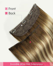 Load image into Gallery viewer, Youngsmile 14‑Inch Straight Human Hair Wire Halo Extension
