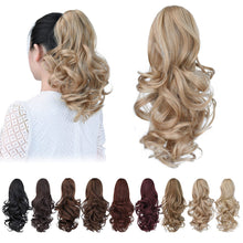 Load image into Gallery viewer, Straight Natural Looking ponytail extension, claw clip
