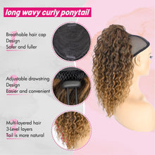 Load image into Gallery viewer, Long Kinky Curly Ponytail Extension for Women 18Inch
