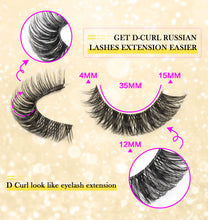 Load image into Gallery viewer, Mink Lashes DD Curl Russian Strip Lashes
