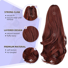 Load image into Gallery viewer, Straight Natural Looking ponytail extension, claw clip
