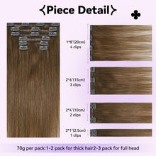 Load image into Gallery viewer, Remy Human Hair Clip-in Hair Extensions
