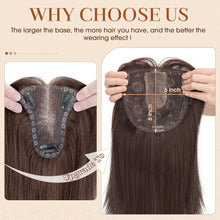 Load image into Gallery viewer, Benehair 14&quot; Dark Brown Synthetic Hair Topper for Thinning Hair
